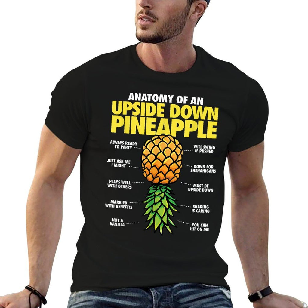 Funny Anatomy of An Upside Down Pineapple Swinger Lifestyle  Polyester Blend T-Shirt