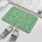 COMMIC Bubbles on Green  Easy Maintenance Bath Mat