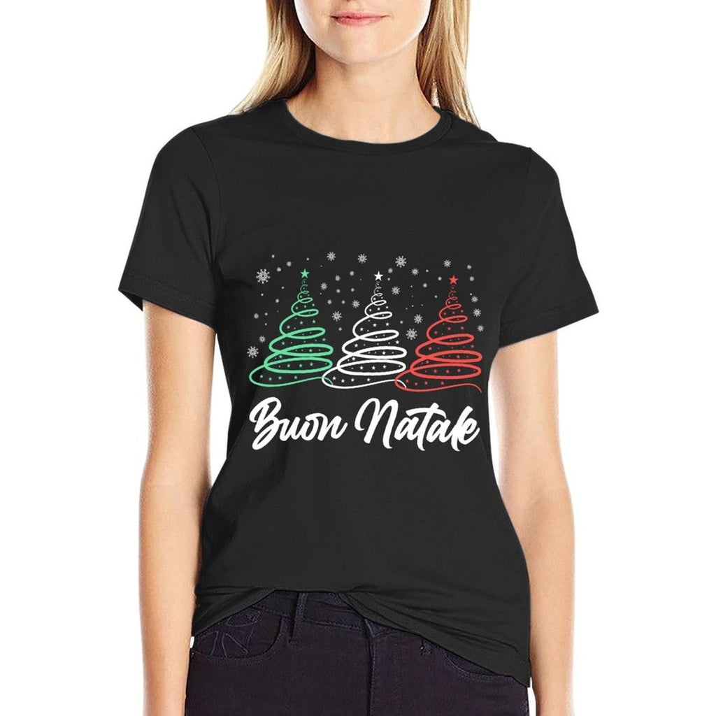 Funny Buon Natale Italy Pride Xmas Holiday Italian Christmas  Moisture-wicking T-Shirt