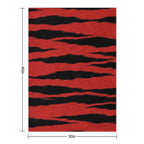 Crimson Tiger Skin All-season Throw Blanket