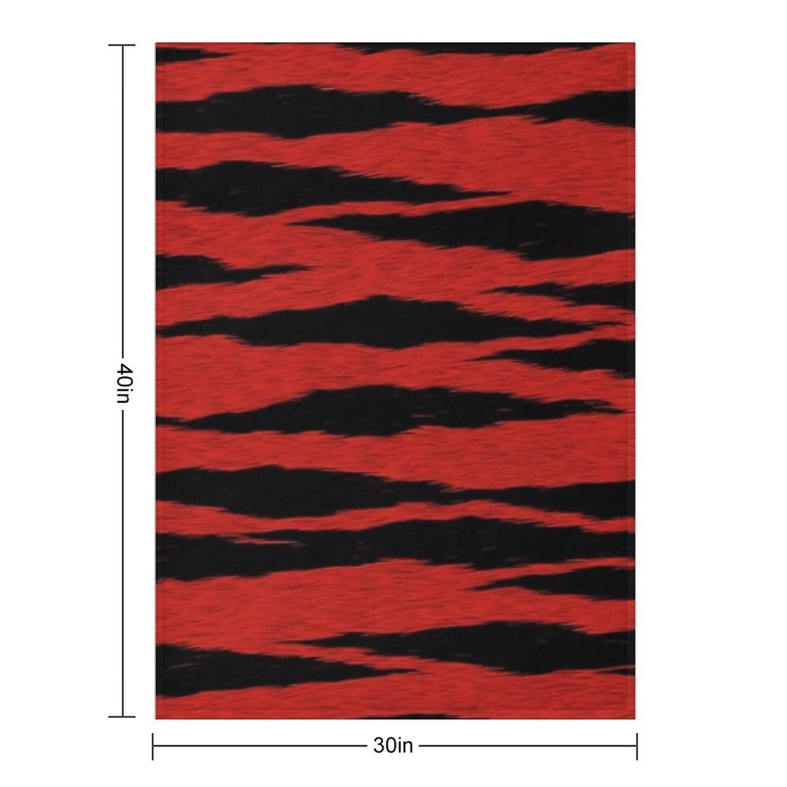 Crimson Tiger Skin All-season Throw Blanket