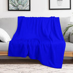 Royal Blue Solid Color Premium Throw Blanket