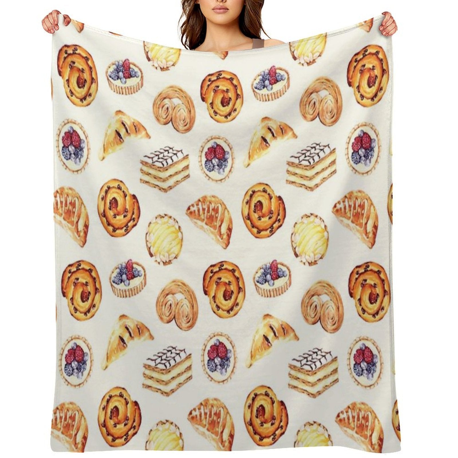 Parisian Pastry Versatility Throw Blanket