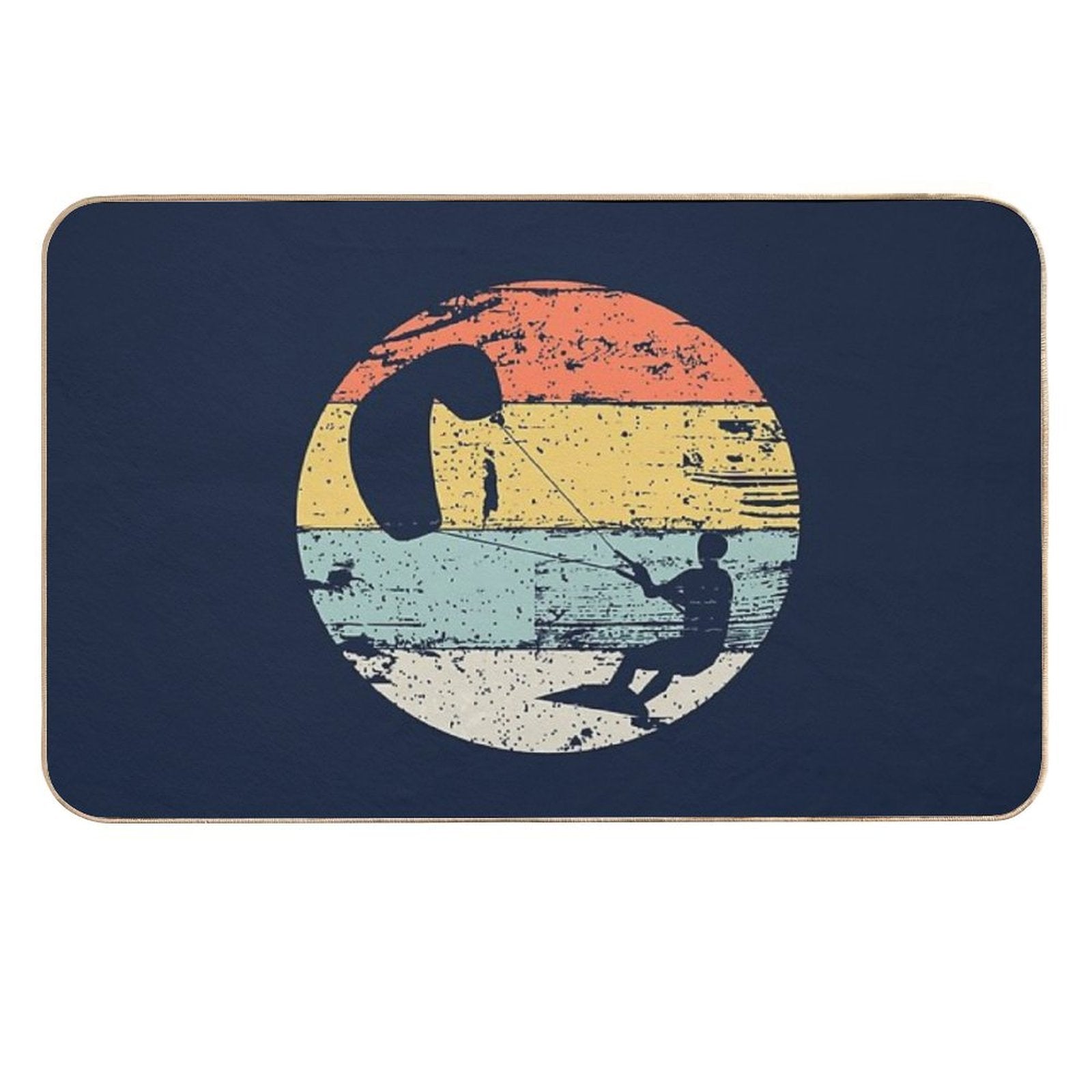 Kite Boarding Kiteboarder Retro Vintage Look Gift  Long-Lasting Bath Mat