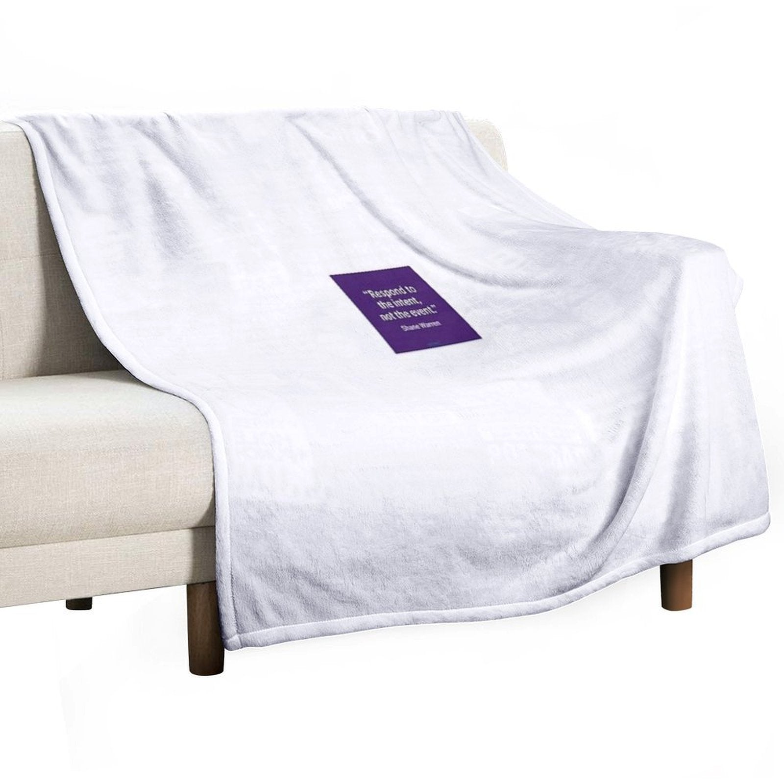 Respond to The Intent (purple) Easy Care Throw Blanket