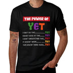 Teacher Growth Mindset Power Of Yet  Rolled Sleeves T-Shirt