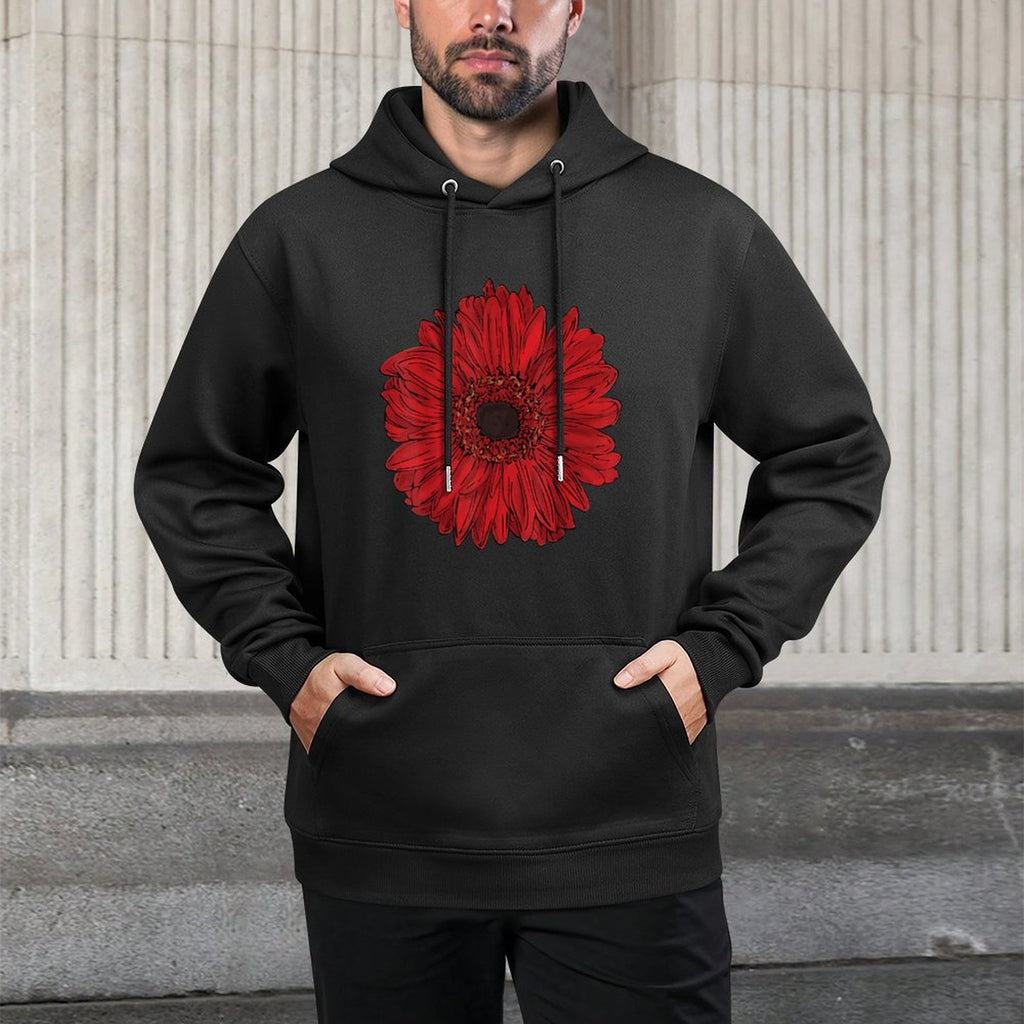Really Like Gerbera Red Daisy Winter Flower All-Day Comfort Hoodie
