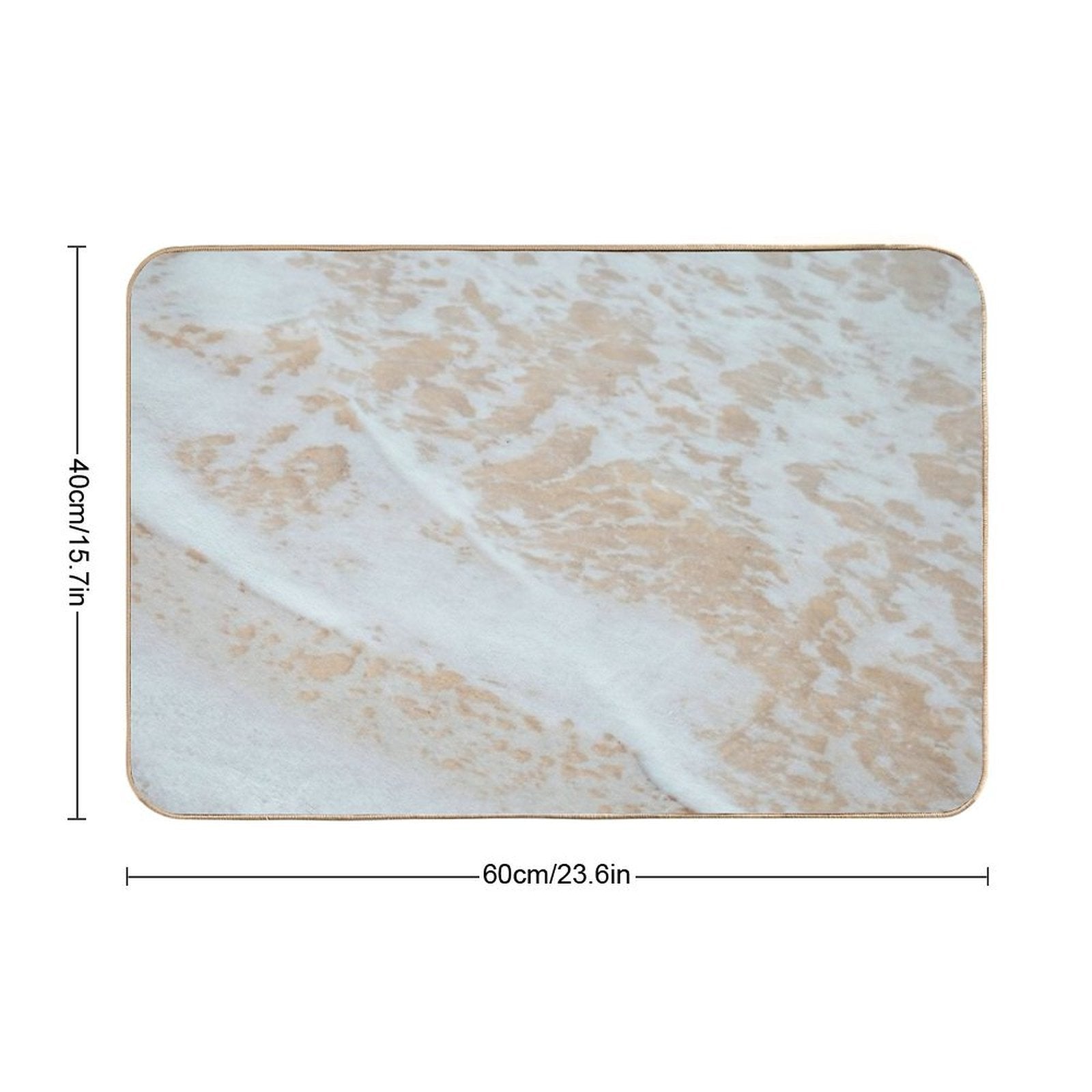 Beach Sand And Waves  Repositionable Bath Mat