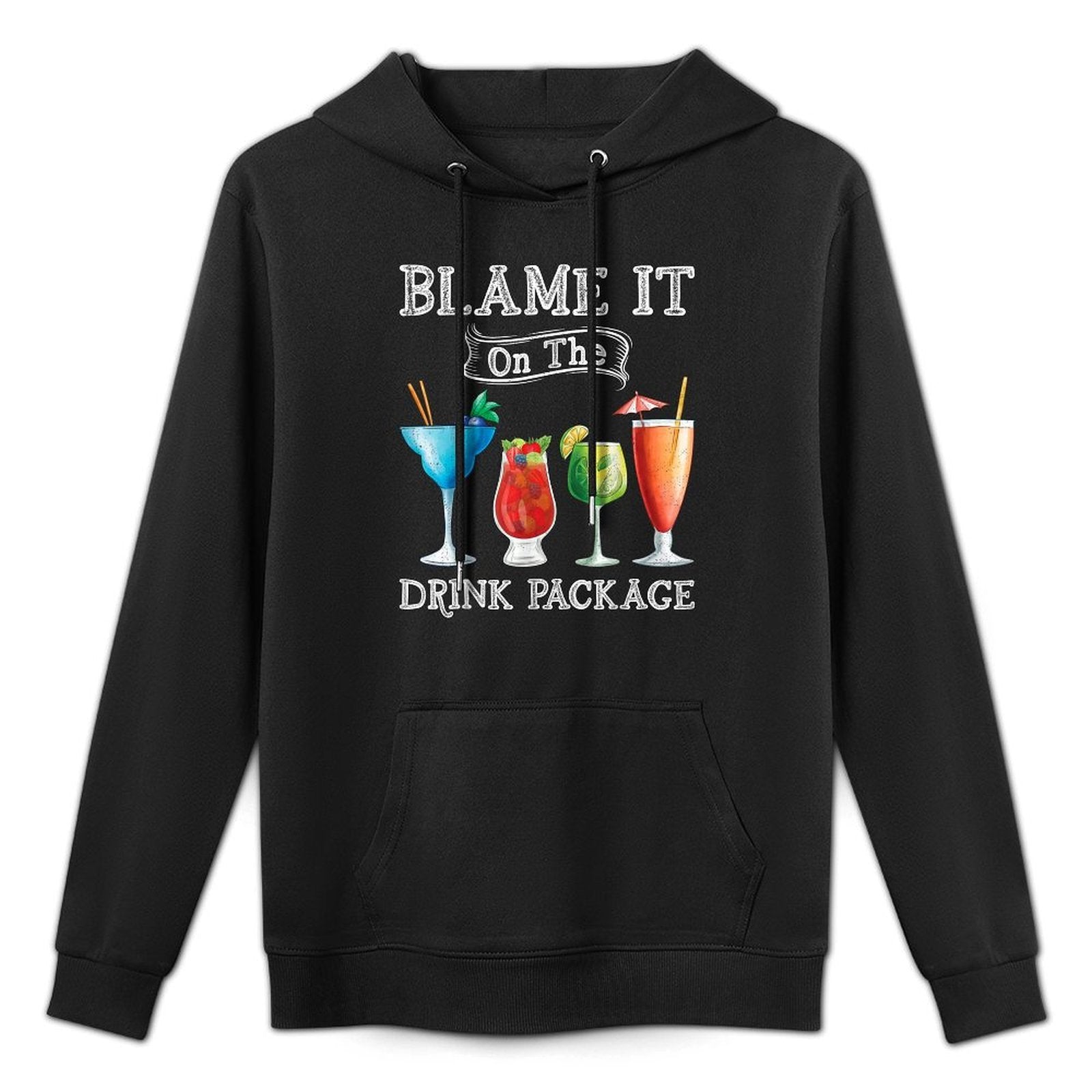 Funny Cruise Ship Wear Vintage Blame It On The Drink Package Layering Staple Hoodie