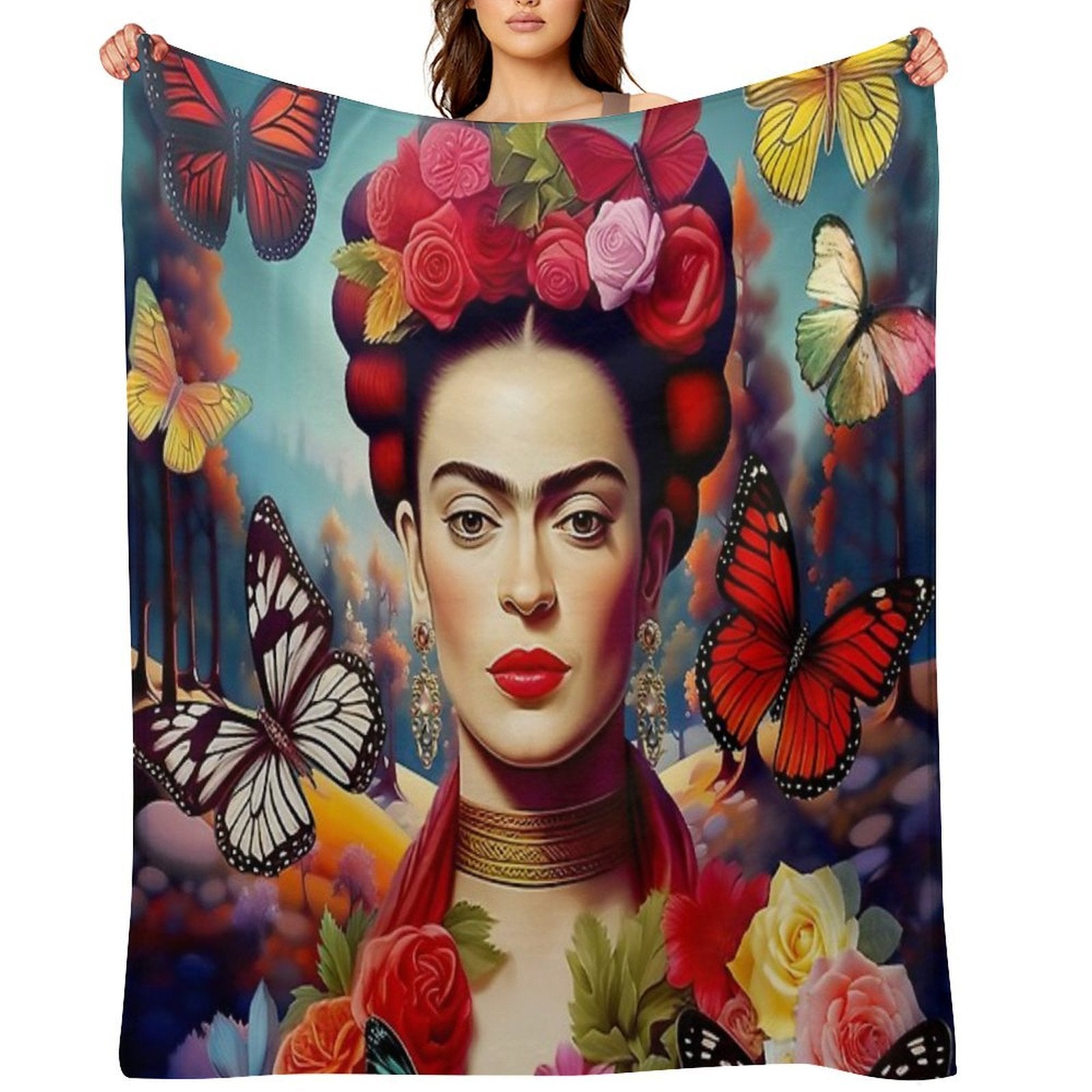 Frida Kahlo 14 Eco-conscious Throw Blanket