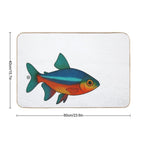 Neon Tetra Fish Japanese Style - Amazon Fish - Cardinal Tetra  Easy To Clean Bath Mat