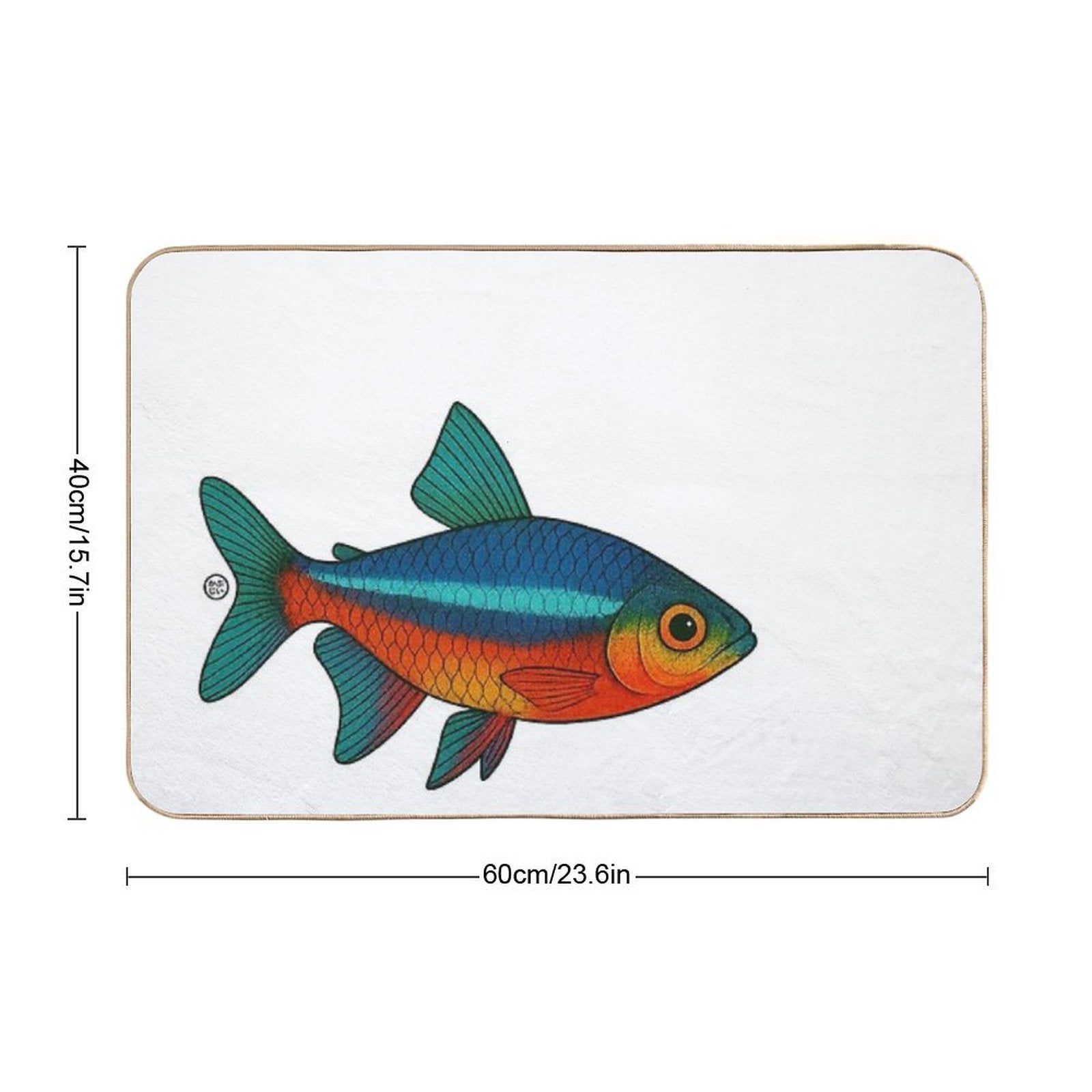 Neon Tetra Fish Japanese Style - Amazon Fish - Cardinal Tetra  Easy To Clean Bath Mat