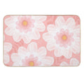 White Summer Flowers  High-Traffic Bath Mat