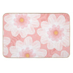 White Summer Flowers  High-Traffic Bath Mat