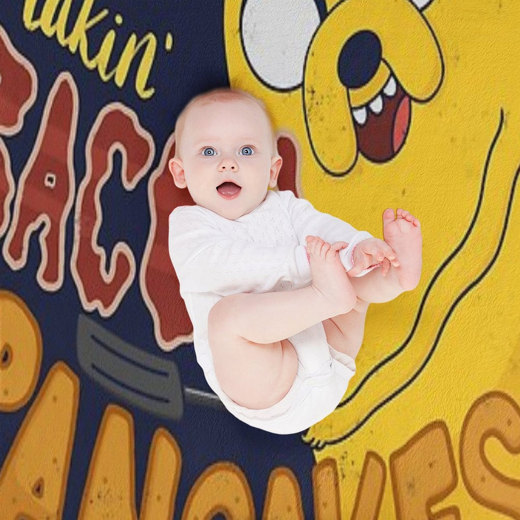 Makin' Bacon Pancakes - Jake The Dog Wrinkle-free Throw Blanket