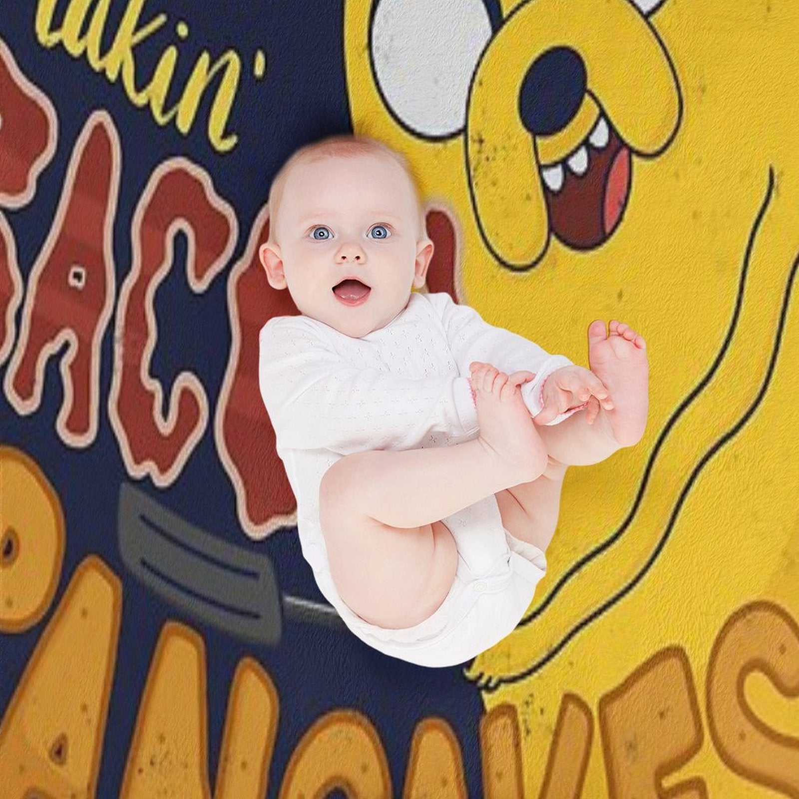 Makin' Bacon Pancakes - Jake The Dog Wrinkle-free Throw Blanket