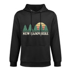 New Hampshire NH Vintage Retro 70s Graphic Durable Construction Hoodie