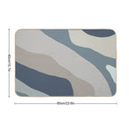 Organic Forms Modern Abstract Pattern in Neutral Blue Gray Tones  Odorless Bath Mat