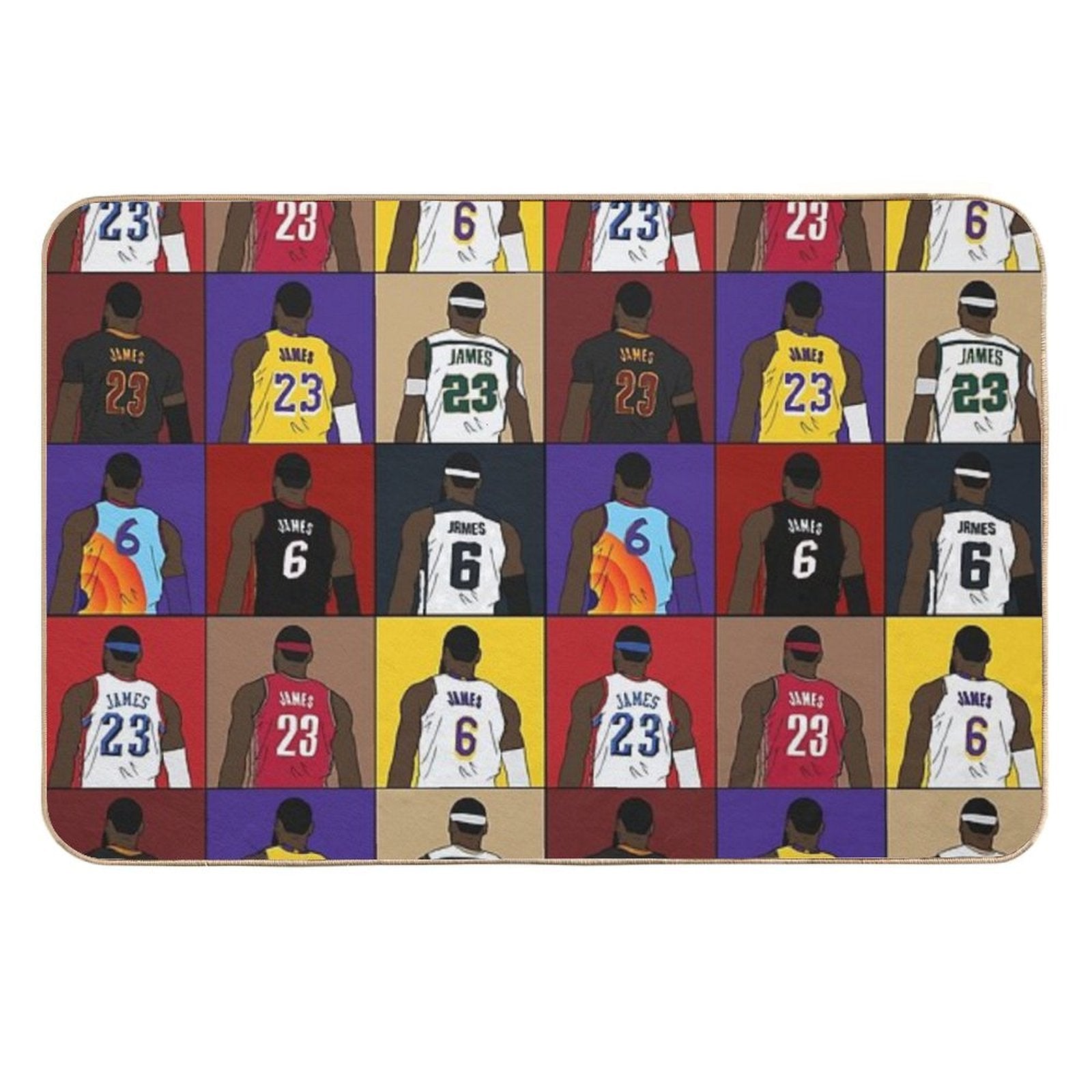 LeBron James Grid  Non-Slip Bath Mat
