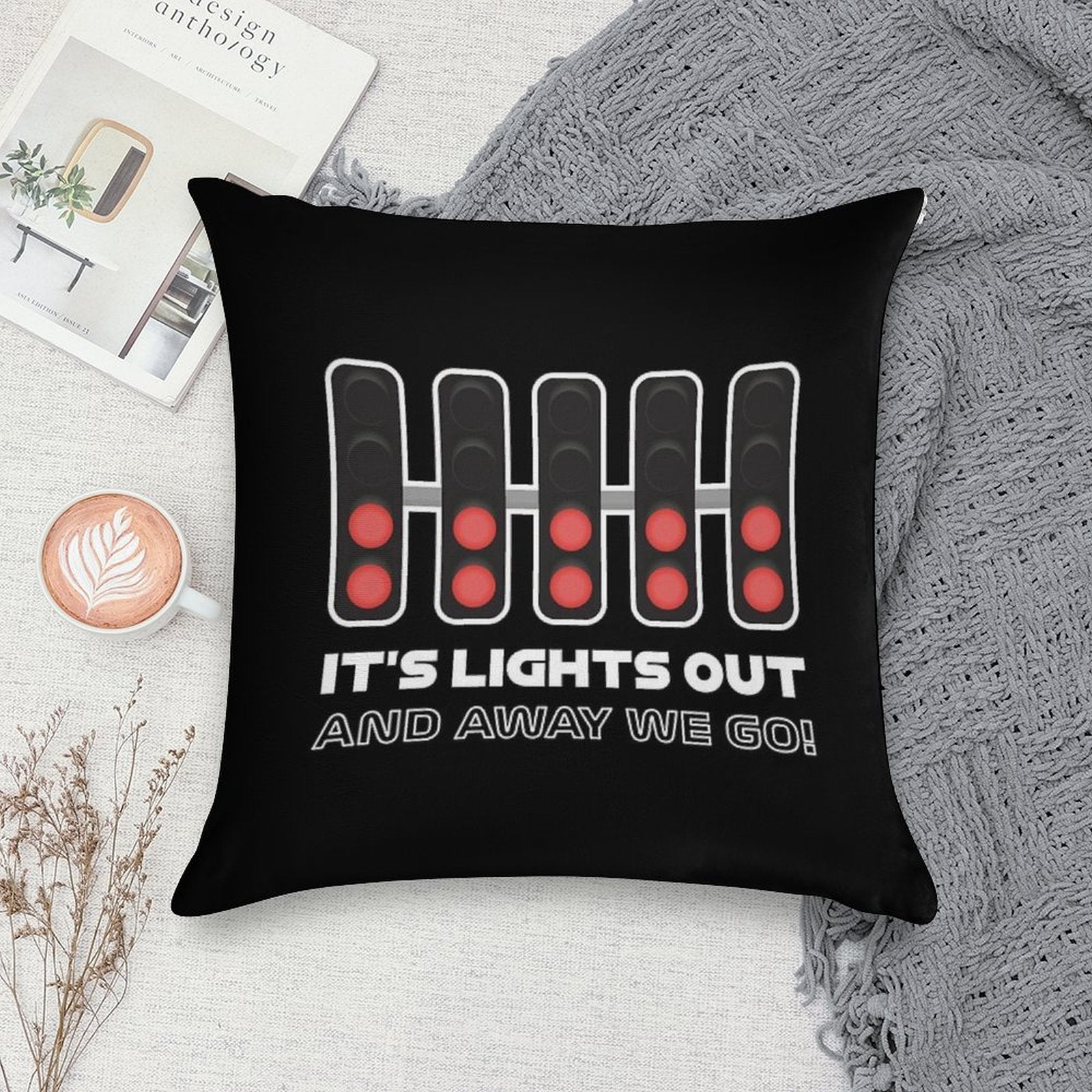 It's Lights Out And Away We Go! - Classy Version Soft Multiple Sizes Throw Pillow