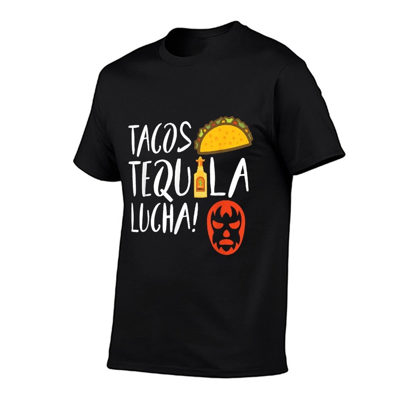 Funny Lucha Libre Tacos Tequila! Gift For Luchadors And Fan  Graphic-printed T-Shirt