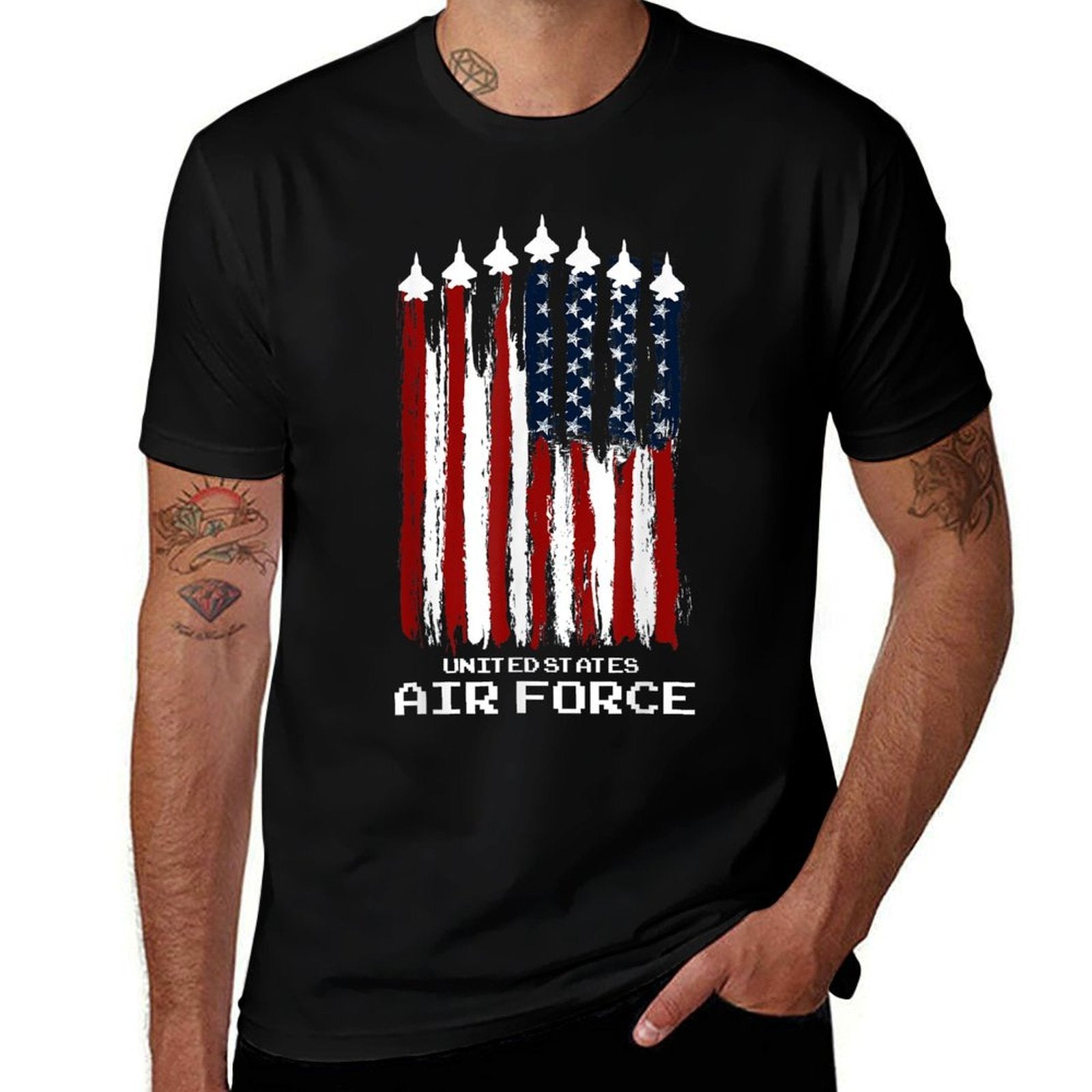 Vintage US Air Force Veterans USA American 4th of July  Versatile T-Shirt
