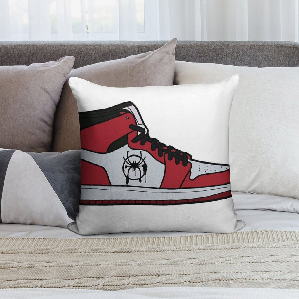 Into The Spider-Verse Shoe Soft Fade-Resistant Throw Pillow