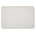 White Line in Beige  Non-Slip Bath Mat
