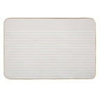 White Line in Beige  Non-Slip Bath Mat