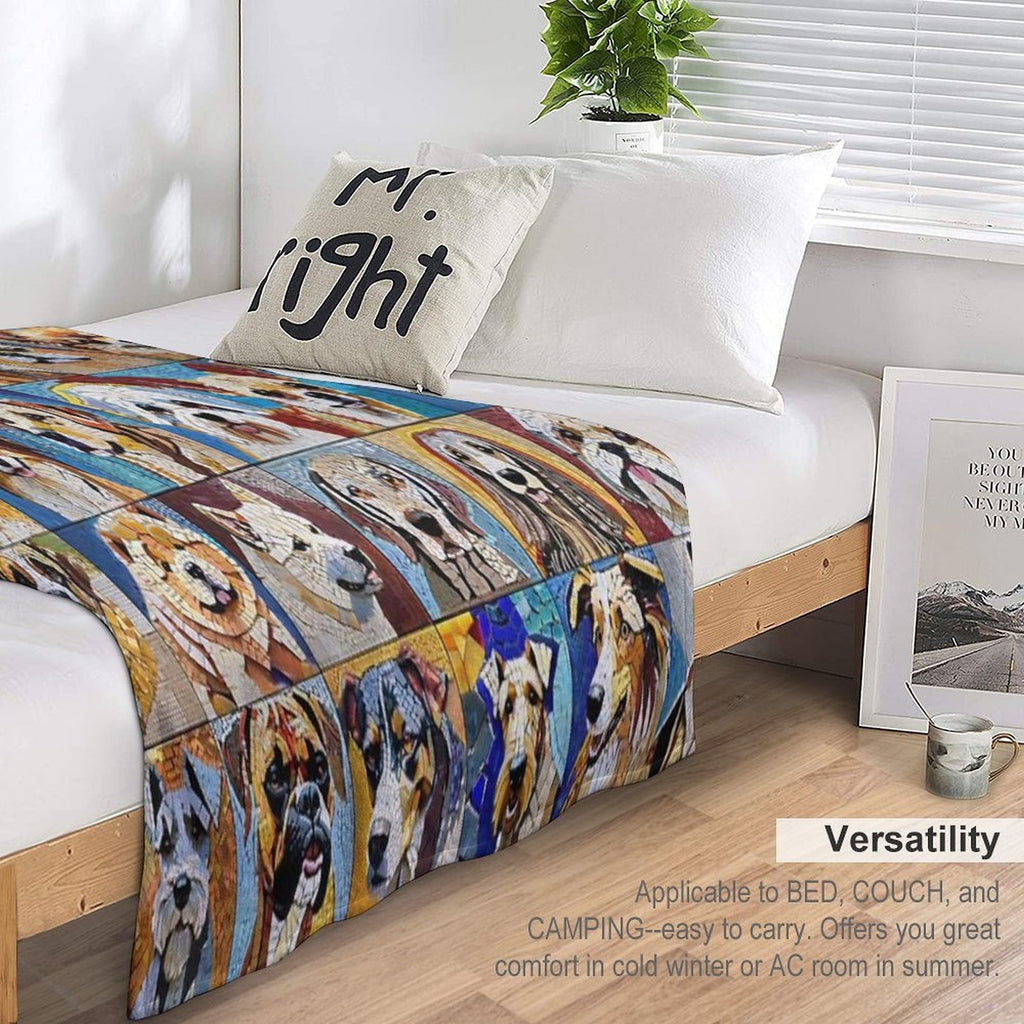 Mosaic Dogs Eco-conscious Throw Blanket