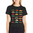 Funny Moustache Styles  Retro Hipster Moustache  Cotton T-Shirt