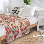 Bokhara Suzani Uzbekistan Floral Embroidery Print All-season Throw Blanket