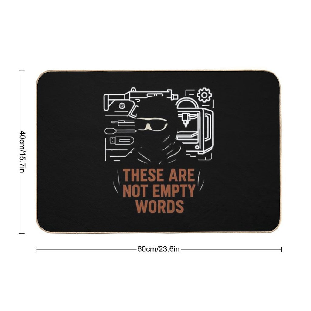 These Are Not Empty Words JStark  Dirt-Trapping Bath Mat