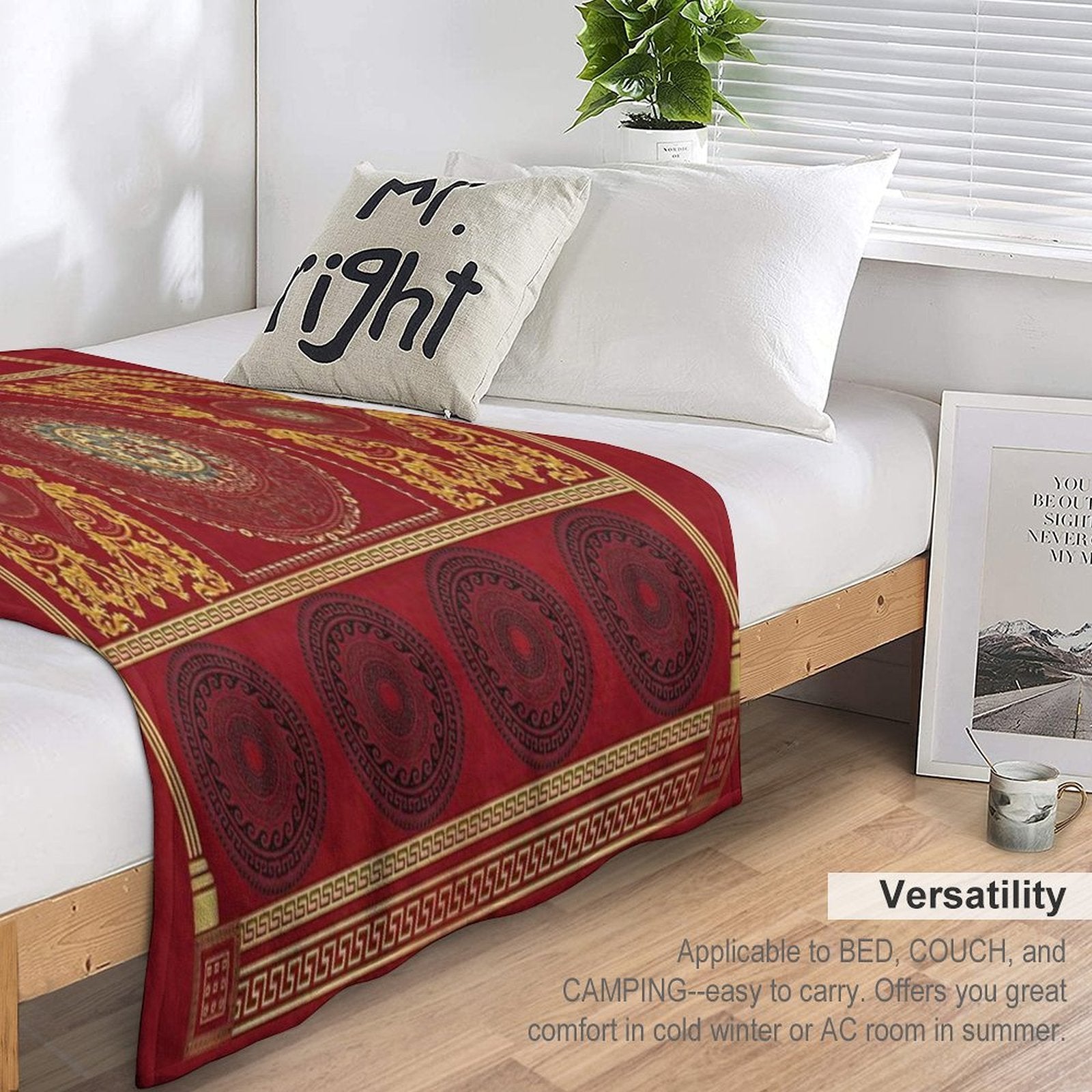 RomanGreek Design Travel-friendly Throw Blanket