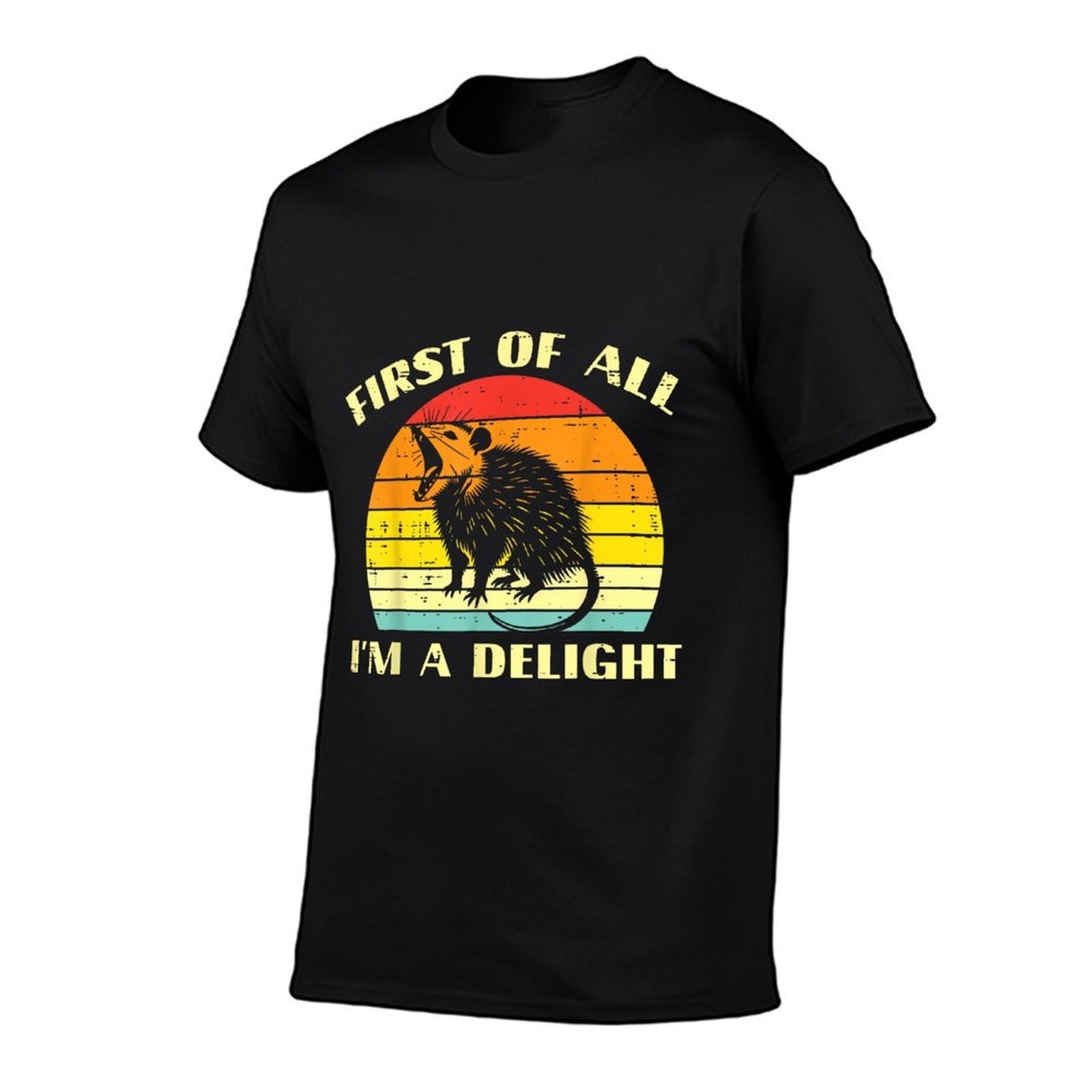 Opossum Im A Delight Retro Feral Possum Meme Women Men Kids  High-quality Stitching T-Shirt