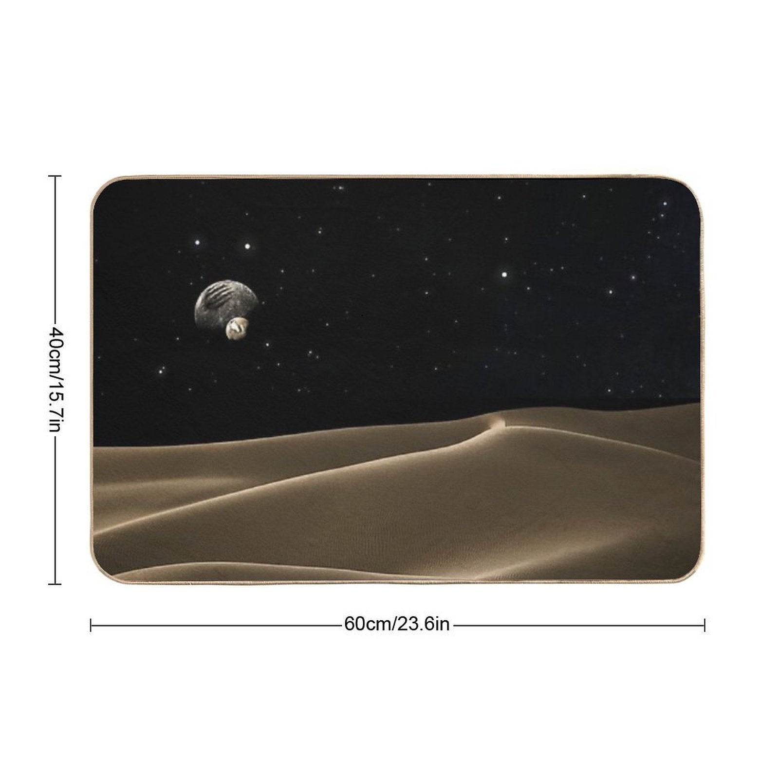 Dune Movie 2020 Fan Art , Moons , Arrakis Desert , Starry Sky  Slip-Resistant Bath Mat
