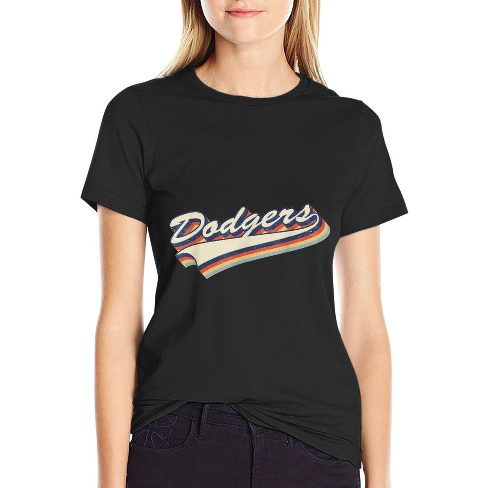 Vintage Dodgers Name Retro Style 70s 80s 90s Gift Men Women  Oversized Silhouette T-Shirt