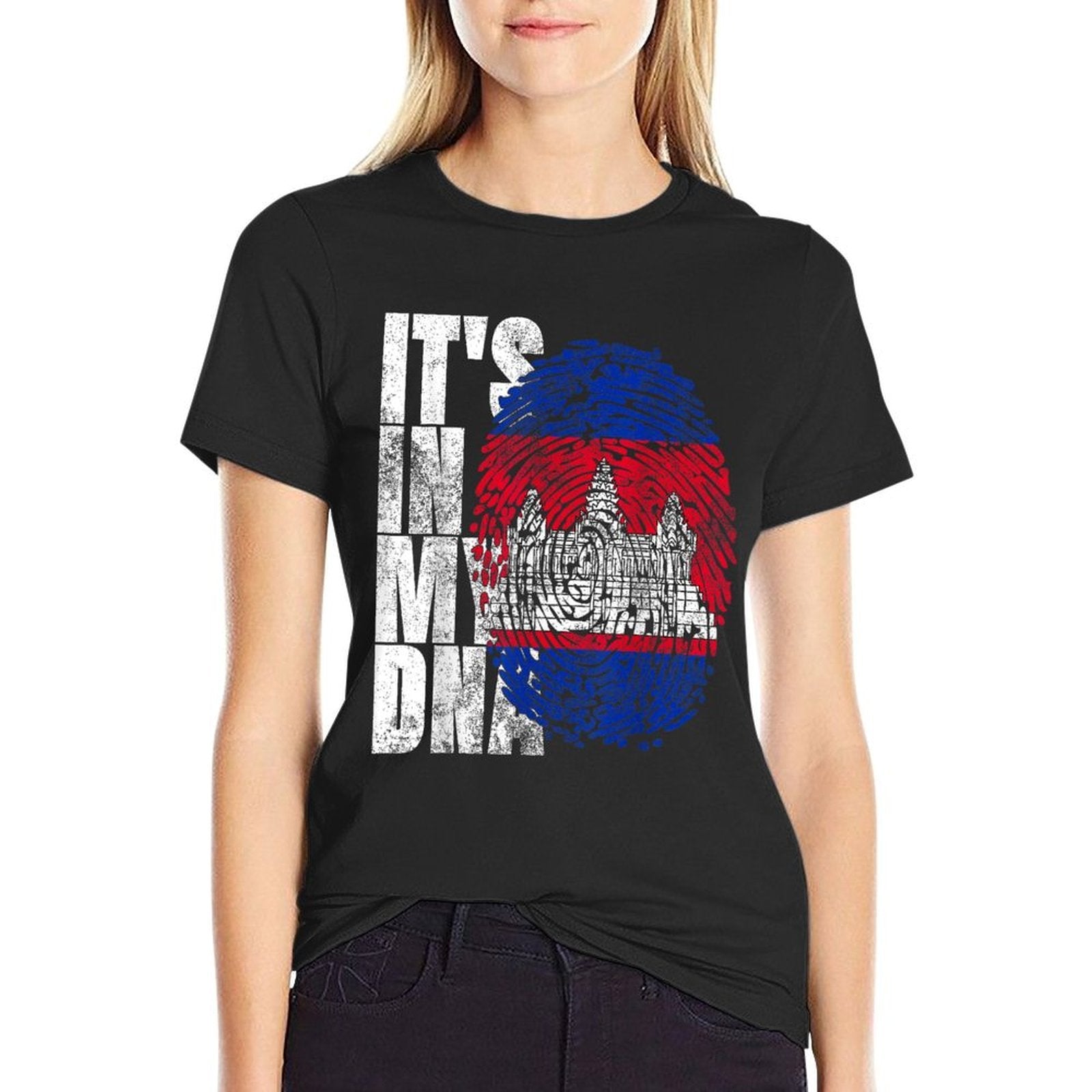 Its In My DNA Cambodian Gifts Khmer Kampuchea Cambodia  Tagless Design T-Shirt