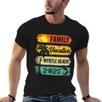 Family Myrtle Beach Vacation 2025 Funny Matching Group  Wrinkle-resistant T-Shirt