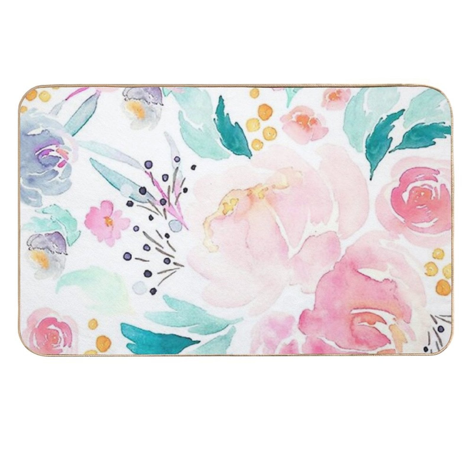 Colorful Print  Repositionable Bath Mat