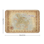 Map of Neverland  Easy To Clean Bath Mat
