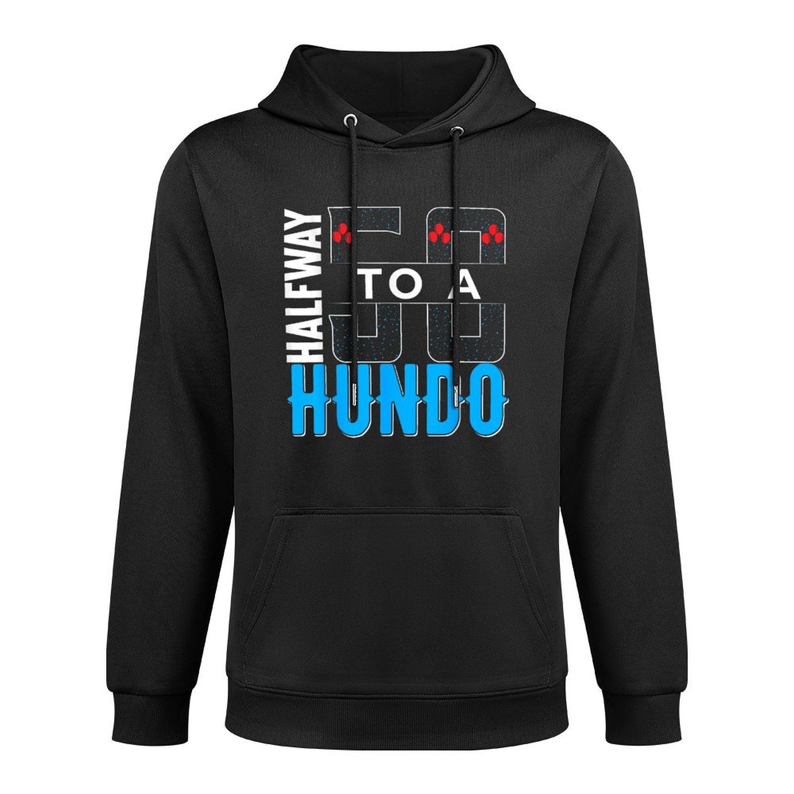 Halfway To A Hundo 50th Birthday Shrink-Resistant Hoodie