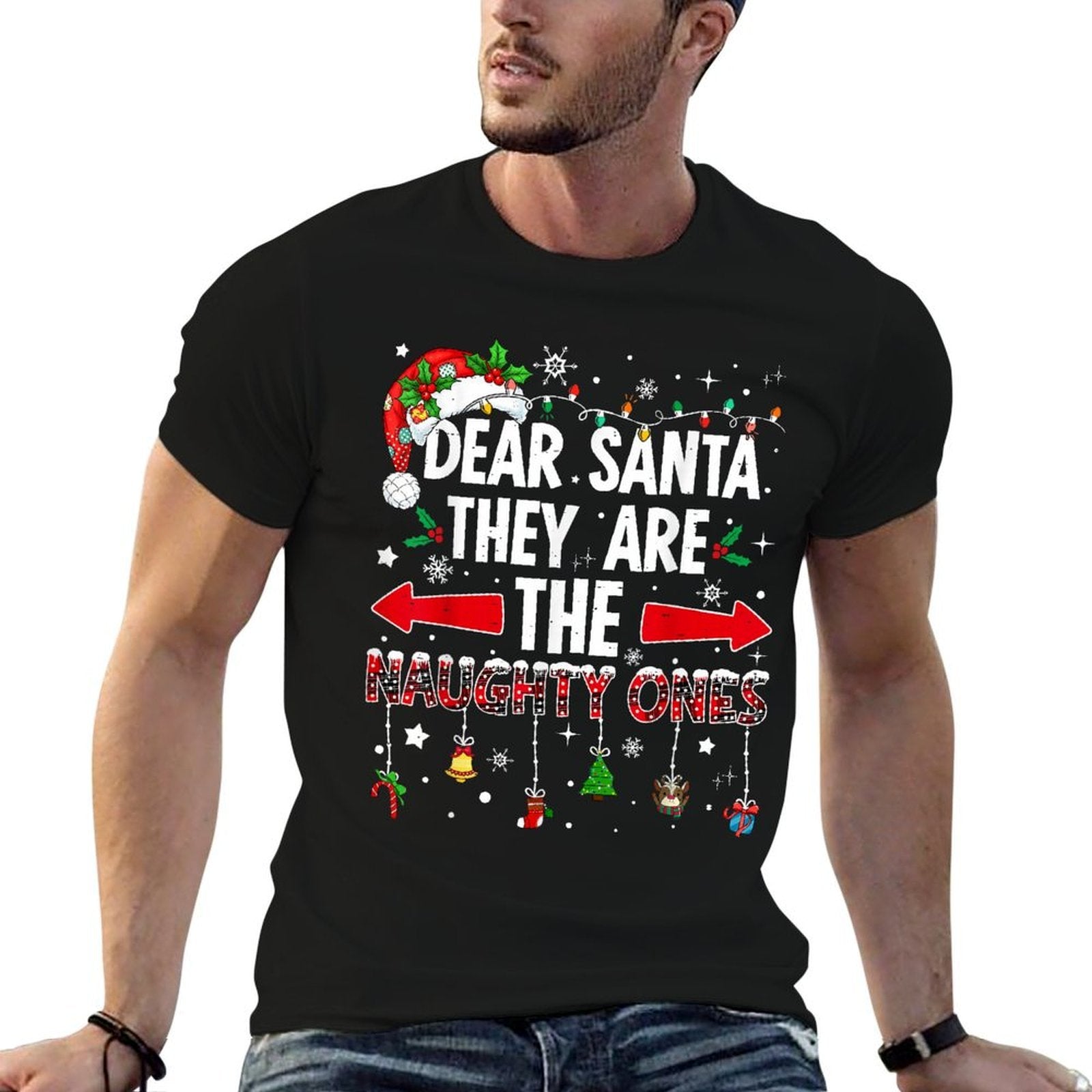 Dear Santa They Are The Naughty Ones Funny Christmas  Versatile T-Shirt