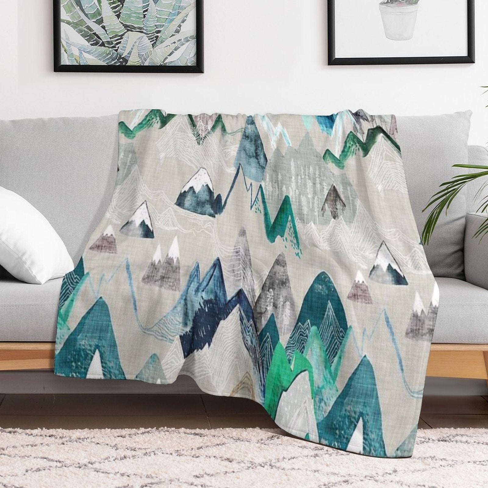 Call of The Mountains (in Evergreen) Versatility Throw Blanket
