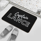 Captain Lance White Typography - Legends of Tomorrow  Repositionable Bath Mat