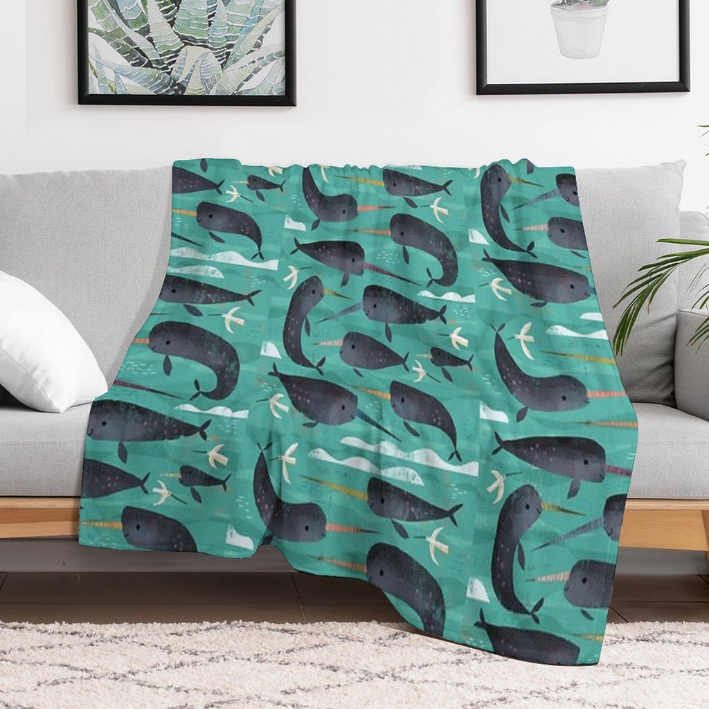 Narwhals And Narbirds Premium Throw Blanket