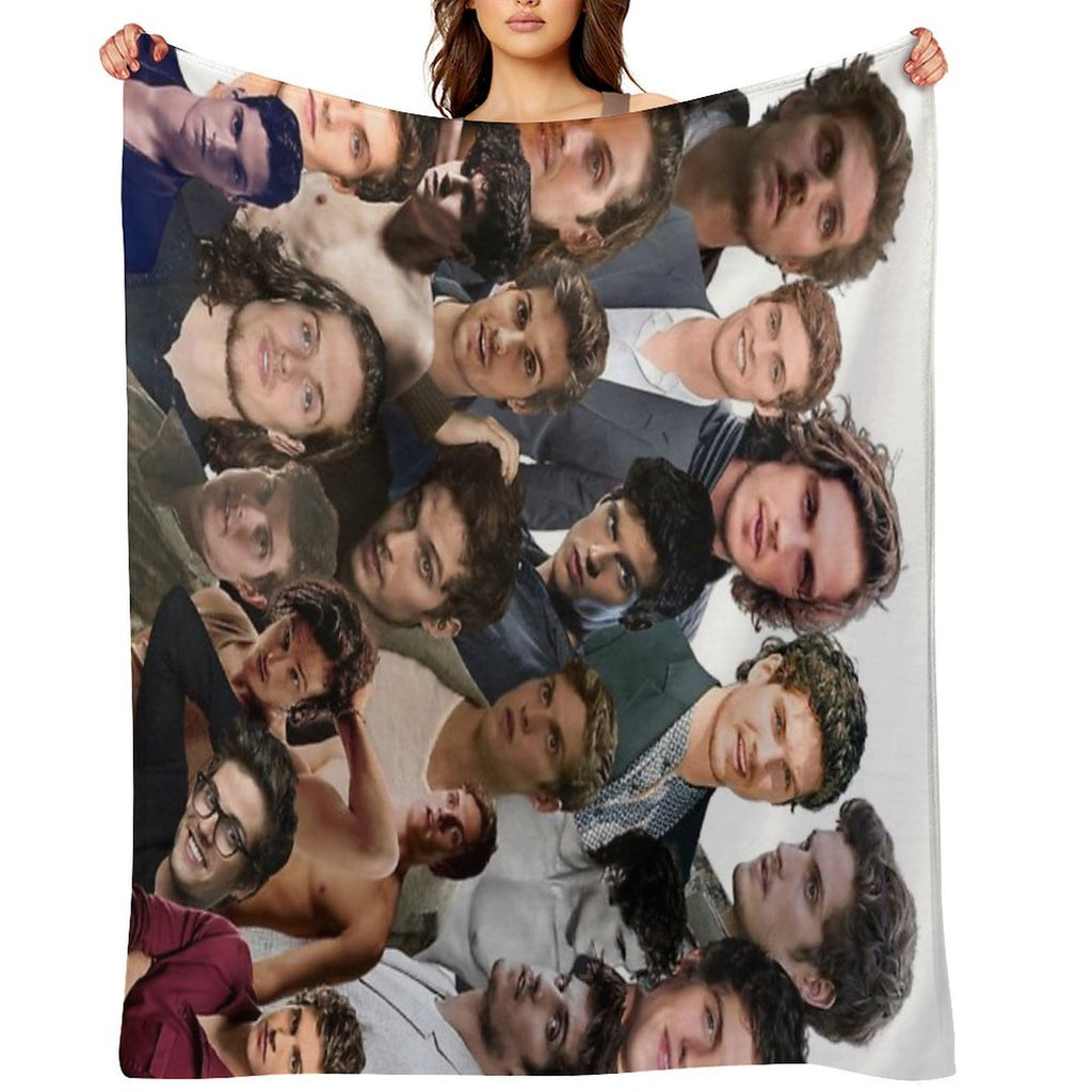 Daniel Sharman Photo Collage Gift-ready Throw Blanket