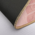 Coral Minimal Monstera  Versatile Bath Mat