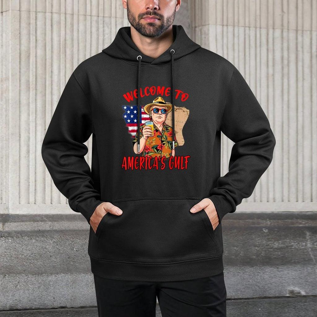 DA124-President Trump Welcome To America's Gulf Mexico Moisture-Wicking Hoodie