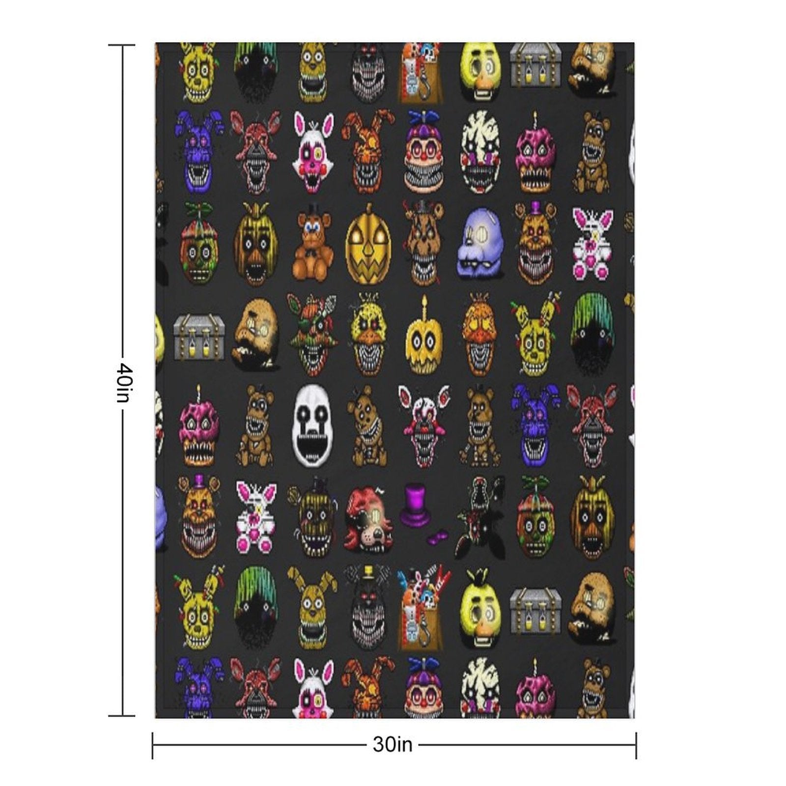 Five Nights at Freddy's - Pixel Art - Multiple Characters New Set Quick-dry Throw Blanket